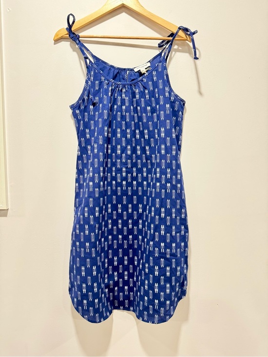 beachlunchlounge Dresses & Skirts - Beach Lunch Lounge Steffie‎ Mini Dress Blue Ikat Tie Shoulder NWT Size S
